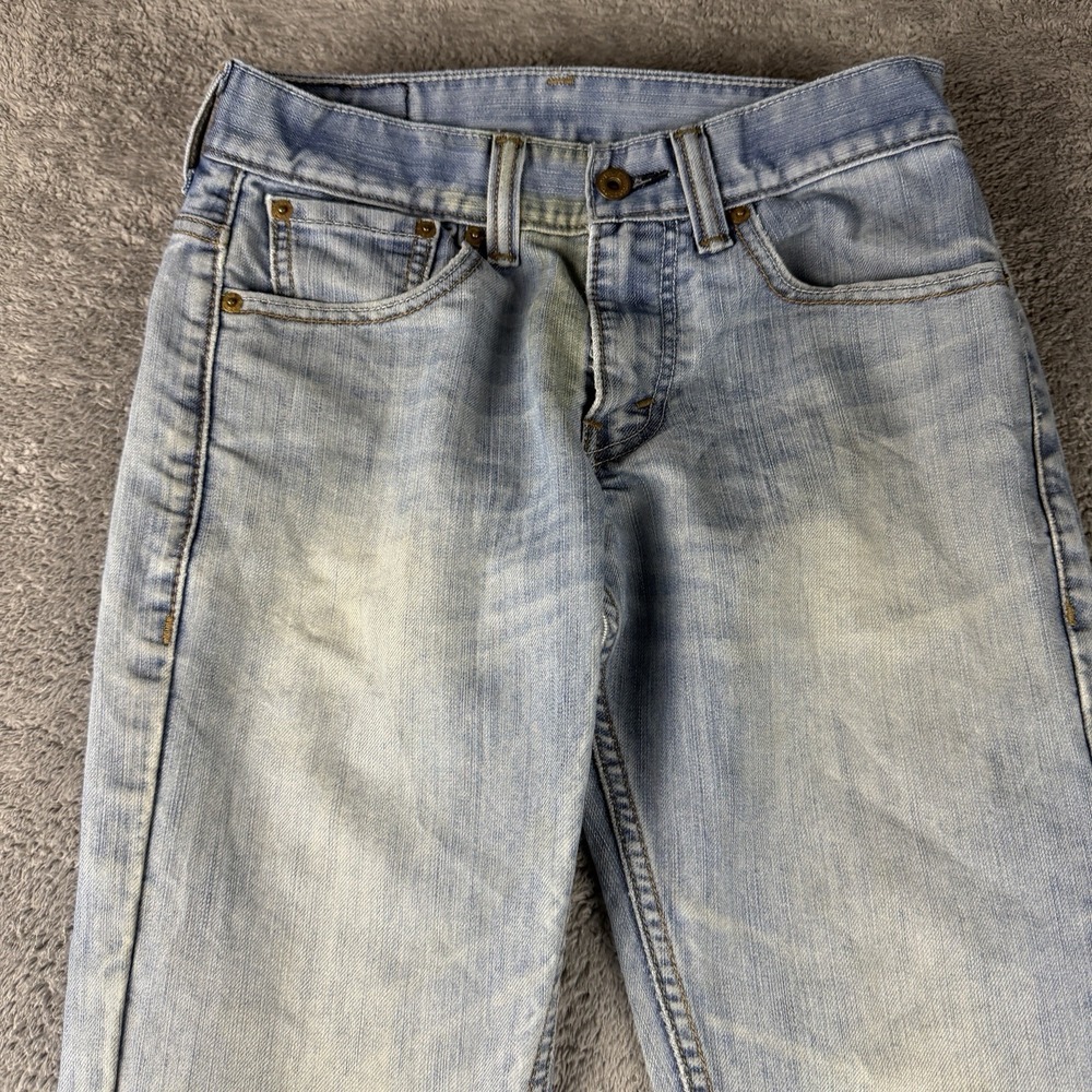 Levis 511 Slim Fit Skinny Jeans Mens 29x32 Blue Light Wash Low Rise - Picture 4 of 16